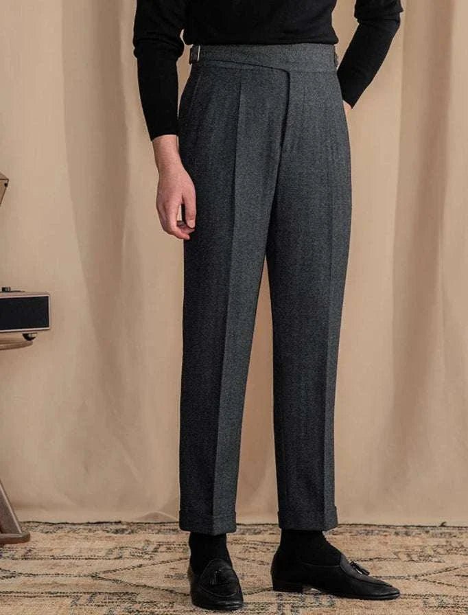 Antonios vintage wool herringbone pants