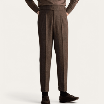 Antonios vintage wool herringbone pants