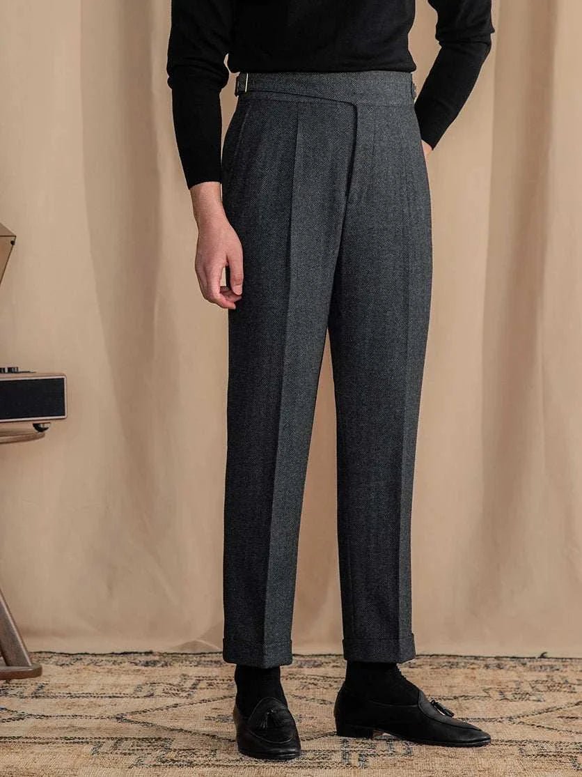 Antonios vintage wool herringbone pants