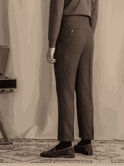 Antonios vintage wool herringbone pants