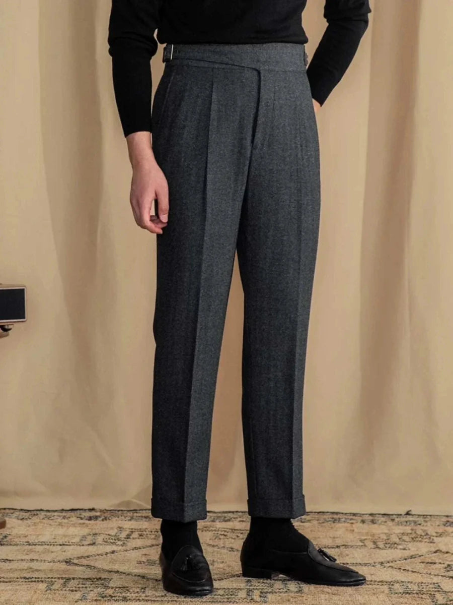 Antonios vintage wool herringbone pants