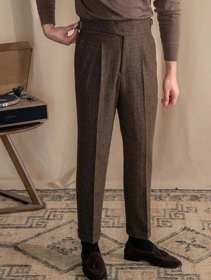 Antonios vintage wool herringbone pants