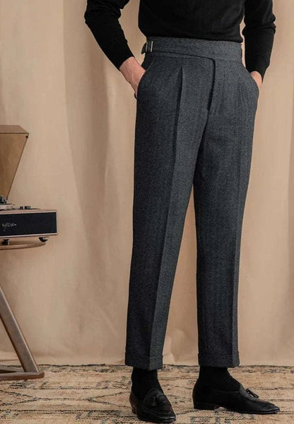 Antonios vintage wool herringbone pants