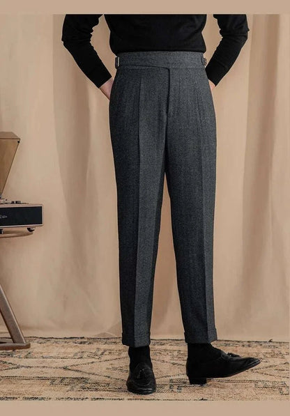 Antonios vintage wool herringbone pants