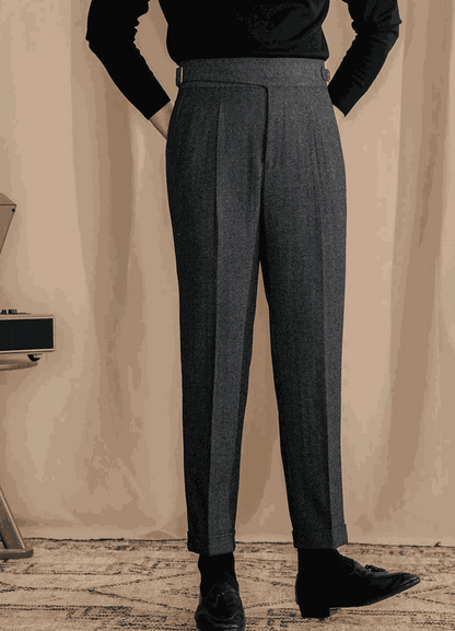 Antonios vintage wool herringbone pants