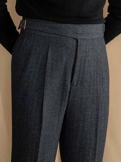 Antonios vintage wool herringbone pants