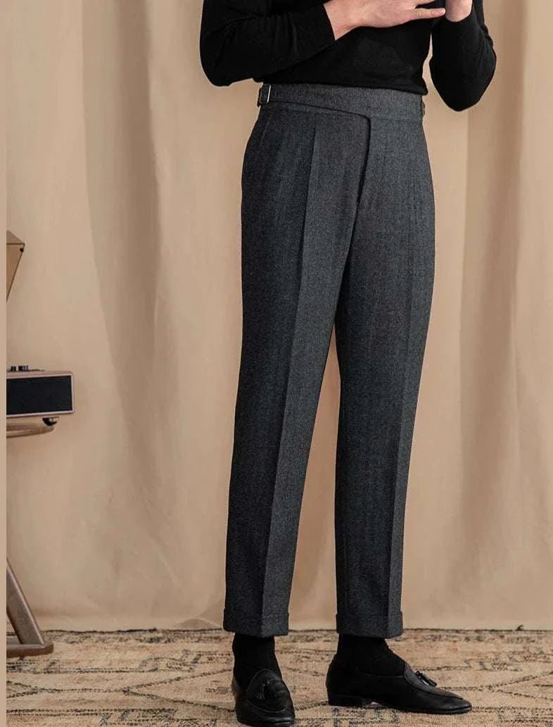 Antonios vintage wool herringbone pants
