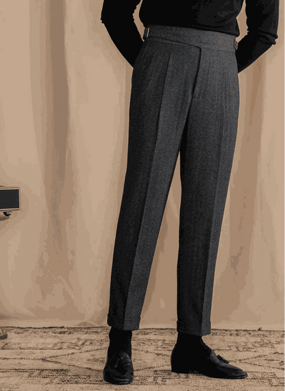 Antonios vintage wool herringbone pants