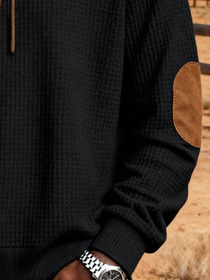 Men's Retro Outdoor Waffle-Knit Sweatshirt