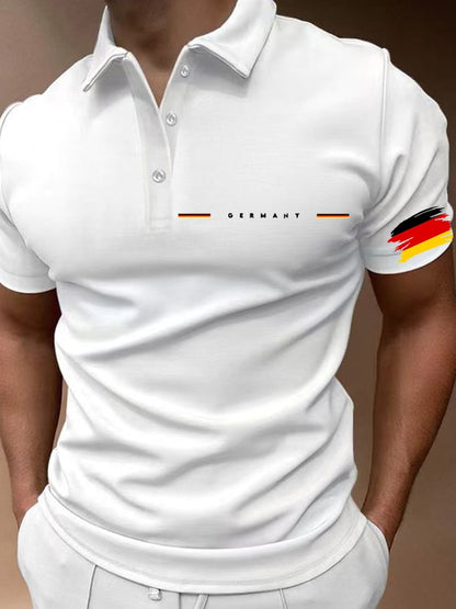 Men's Germany National Football Team Print Polo Shirt