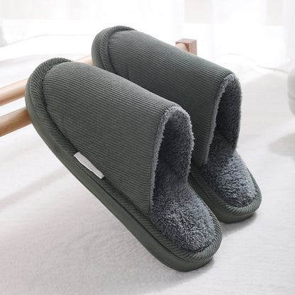 Thick-soled plush warm cotton slippers