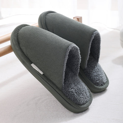 Thick-soled plush warm cotton slippers