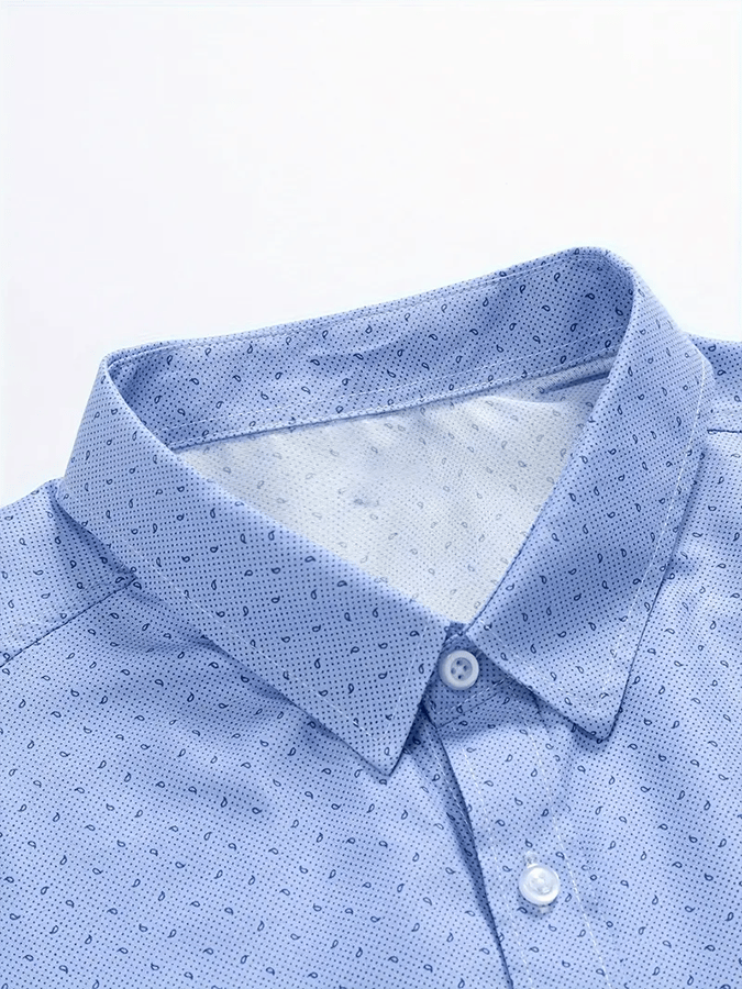 Men's Geometric Business Casual Shirt