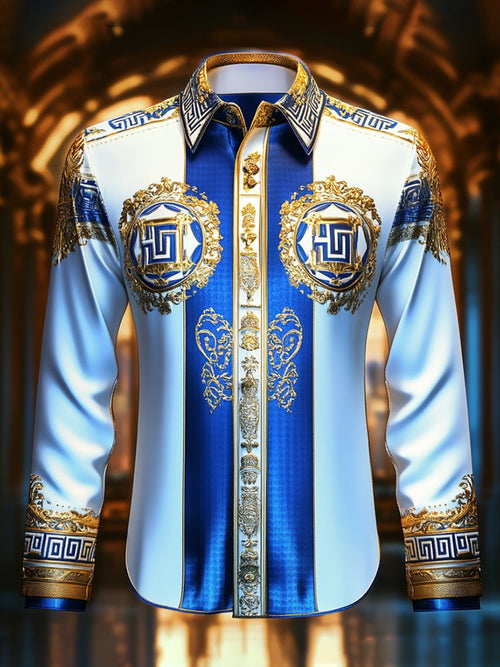 Men's Satin Luxe Long Sleeve Button Down Shirt