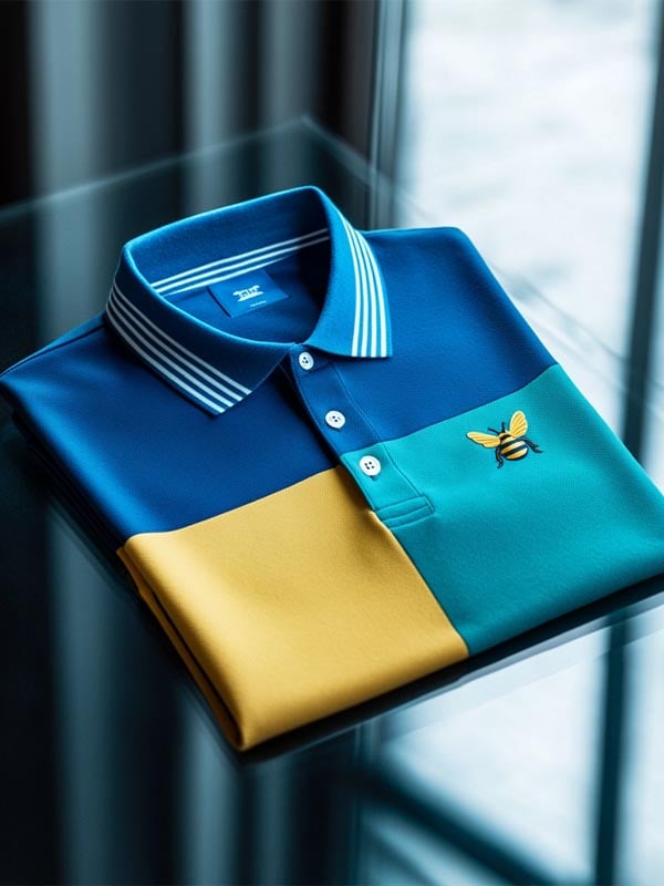 Men's Check Business Casual Short Sleeve Polo Shirt