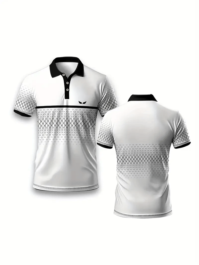 Men's Golf Casual Printed Casual Polo Shirt