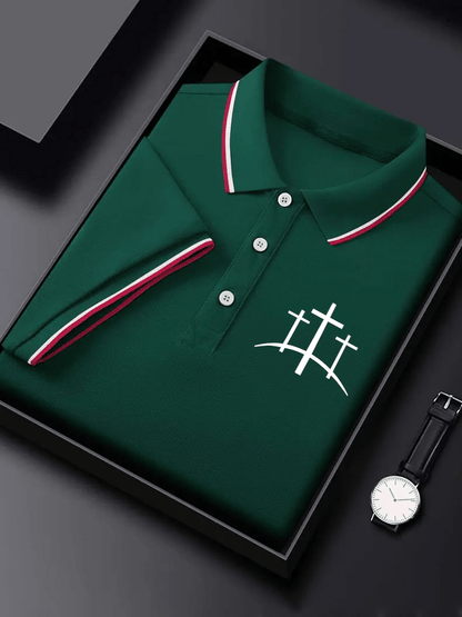 Men's Faith Print Polo Shirt