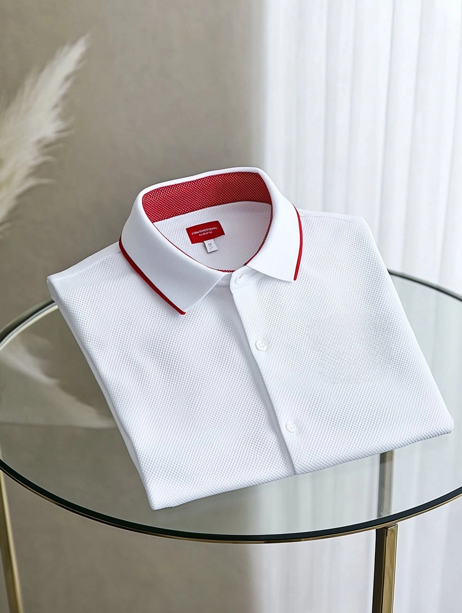 Men's Business Casual Button Short Sleeve Polo Shirt