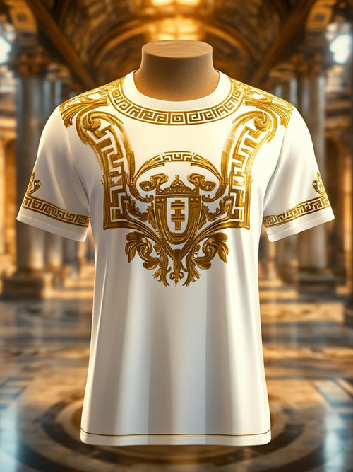 Men's Business Print Short Sleeve T-Shirt