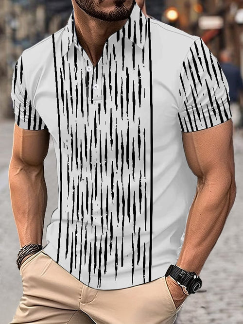 Men's Business Vacation Printed Casual POLO Shirt