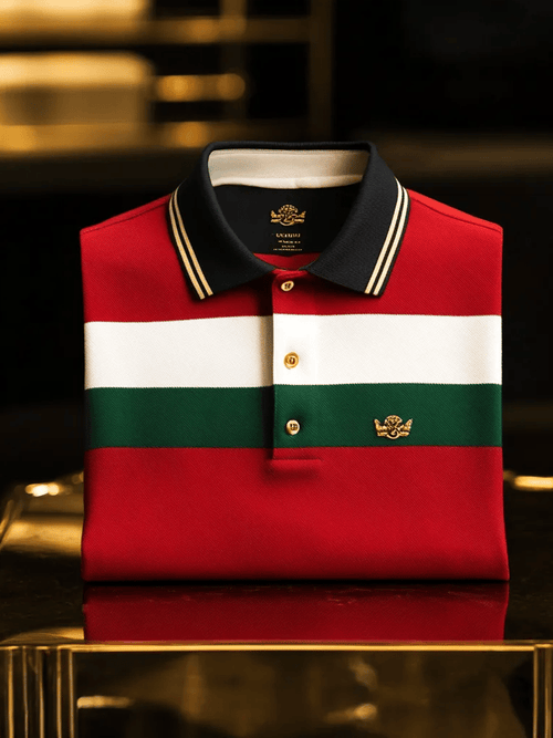 Men's Vintage Business Long Sleeve Polo Shirt