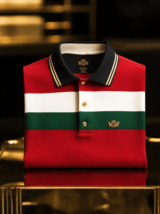 Men's Vintage Business Long Sleeve Polo Shirt