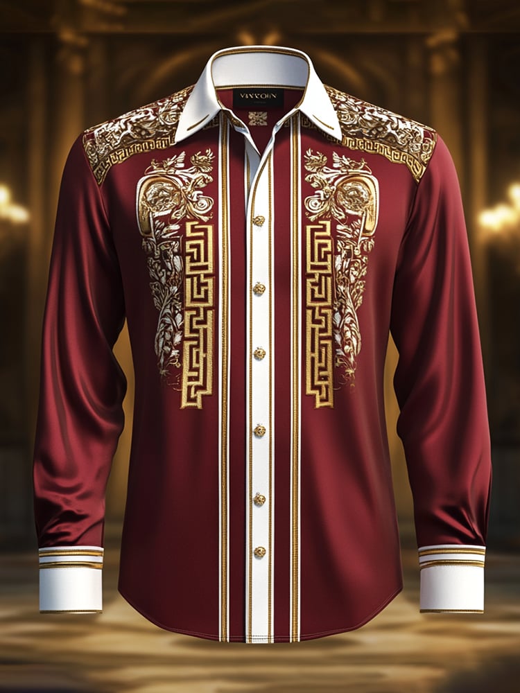 Men's Satin Luxe Long Sleeve Button Down Shirt