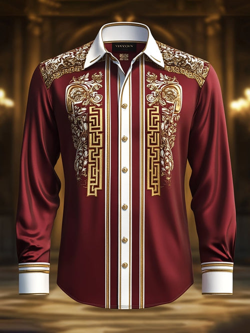 Men's Satin Luxe Long Sleeve Button Down Shirt