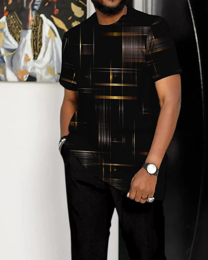 Men's Gradient Short Sleeve Suit 148