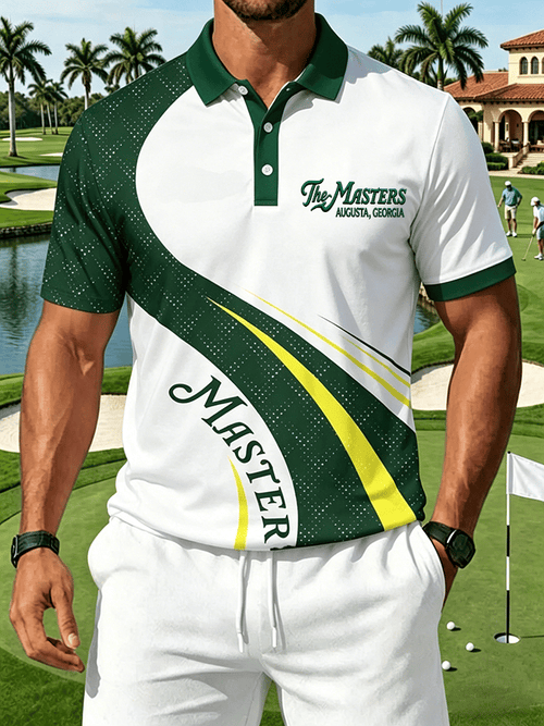 Men's Golf Print Casual Polo