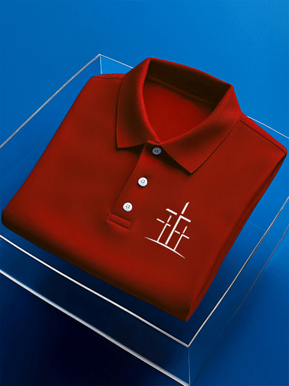 Men's Faith Printed Casual Short Sleeve Polo Shirt