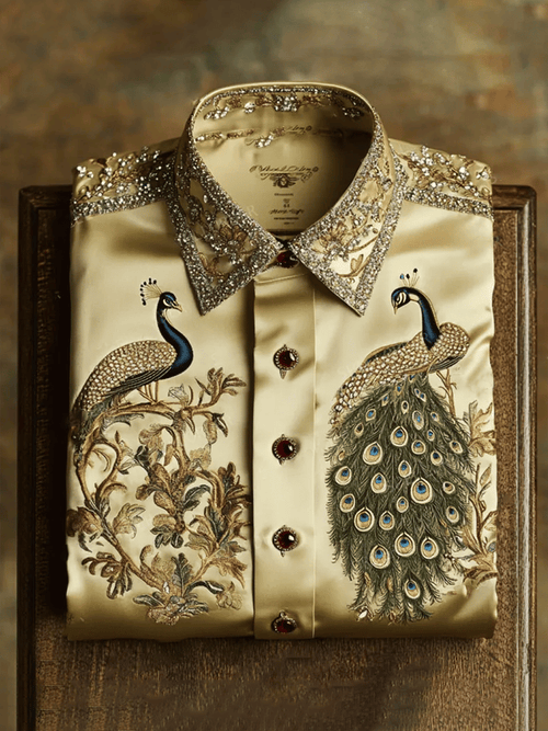Men's Satin Luxe Long Sleeve Button Down Shirt