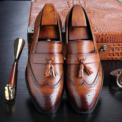 Men's Fashion Vintage Tassel Leather Shoes