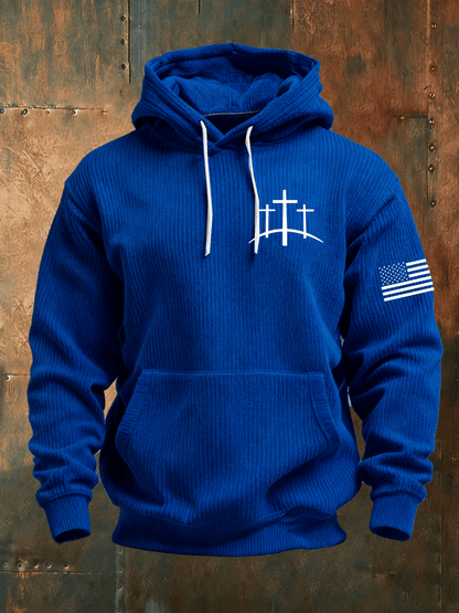 Men's Faith Print Knit Hoodie