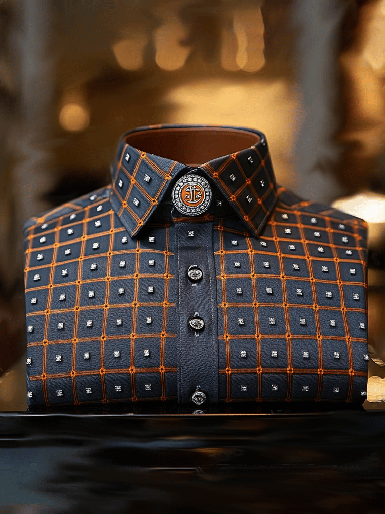 Men's Vintage Luxury Long Sleeve Shirt