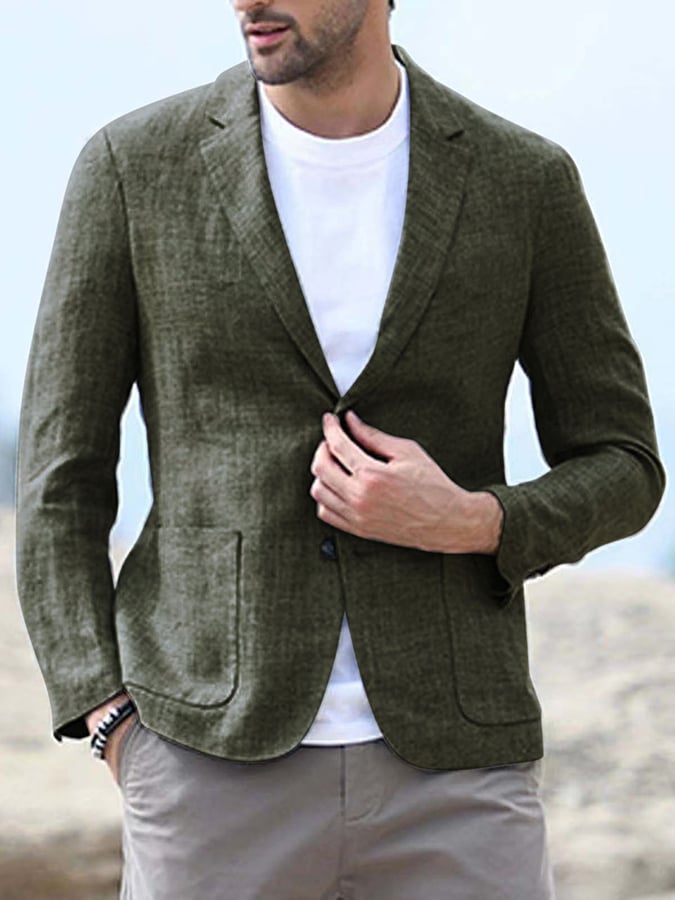 Casual One Button Long Sleeved Casual Suit