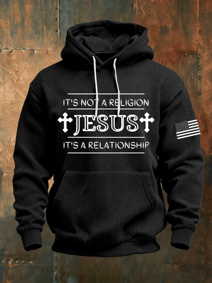 Men's Faith Print Knit Hoodie