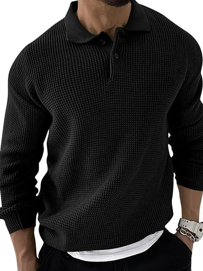 Fashion Slim Polo Neck Pullover Sweater
