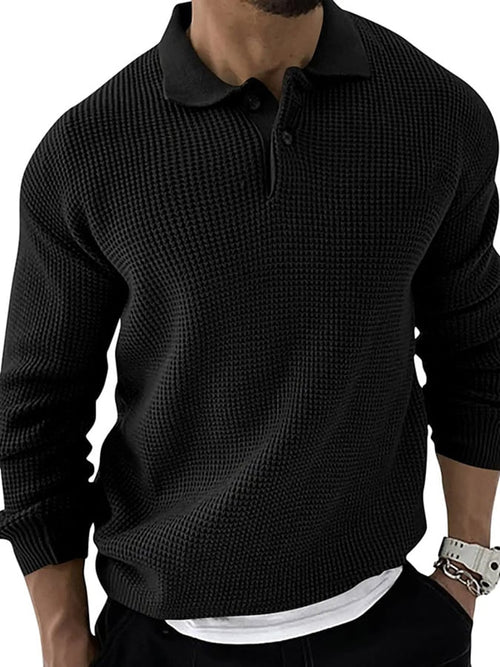 Fashion Slim Polo Neck Pullover Sweater