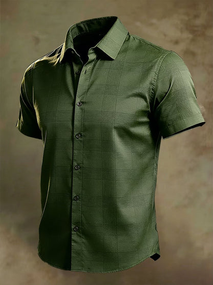 Men's Retro Bauhaus Geometric Short-Sleeve Shirt