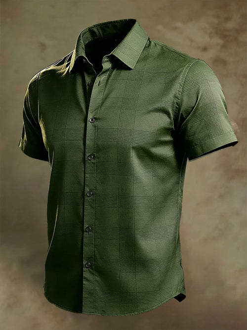 Men's Retro Bauhaus Geometric Short-Sleeve Shirt