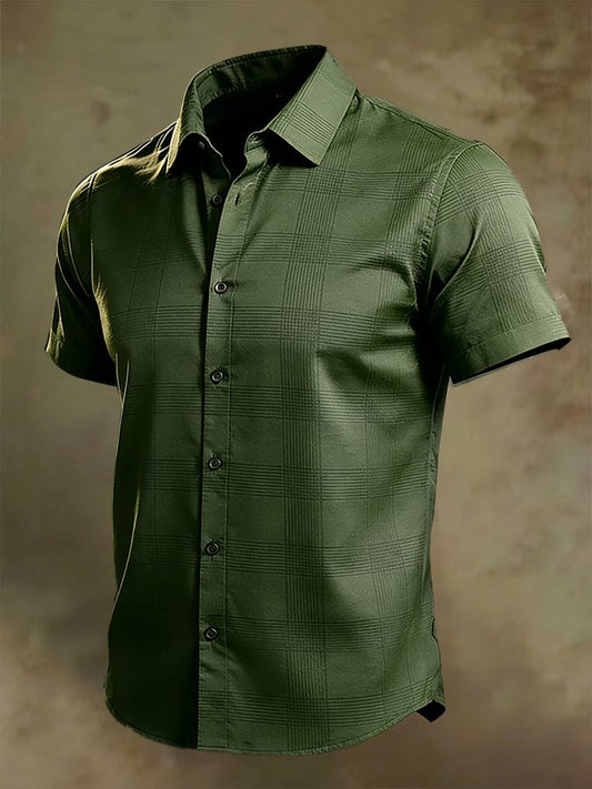 Men's Retro Bauhaus Geometric Short-Sleeve Shirt