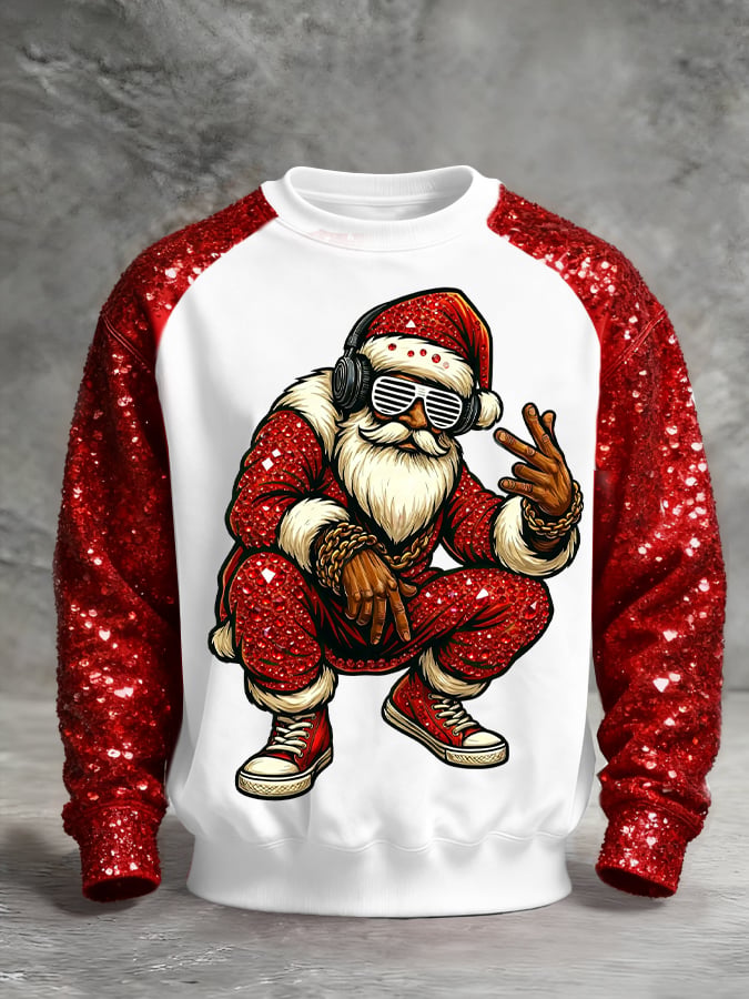 Men's Christmas Printed Pullover Sweatshirt
