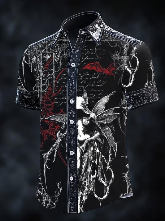 Men's Retro Gothic Dark Shirt