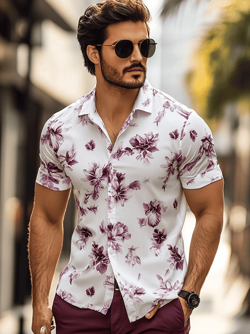 Men's business short-sleeved shirt