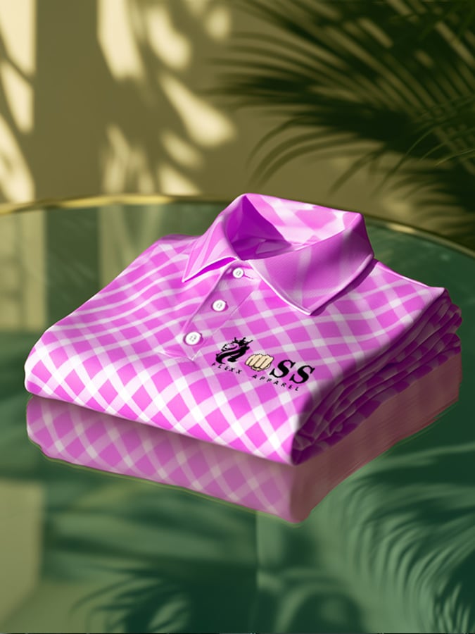 Men's Business Casual Printed Polo Shirt