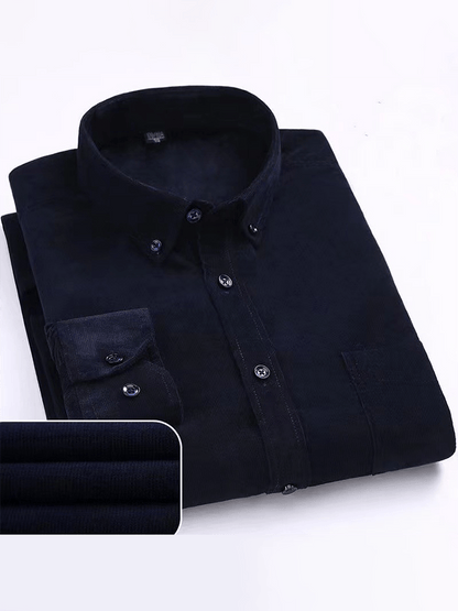 Men's  cotton corduroy long sleeve shirt