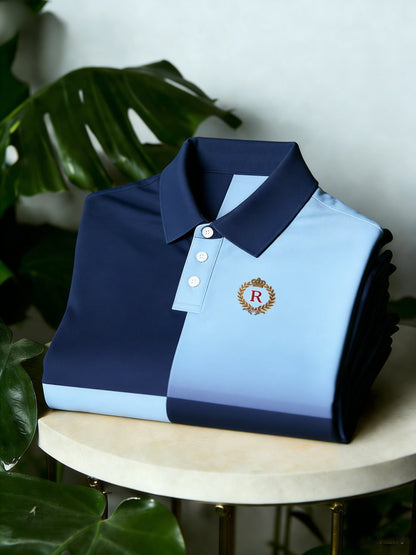 Plaid Mesh Polo Shirt
