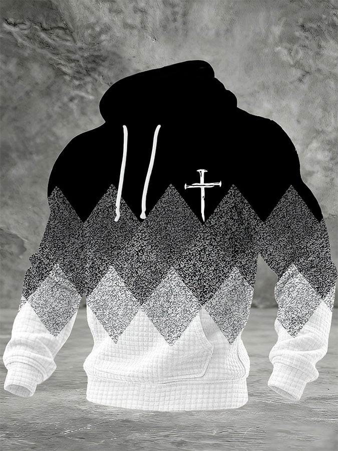 Men'S Casual Printed Hooded Sweatshirt-Fast Shipping