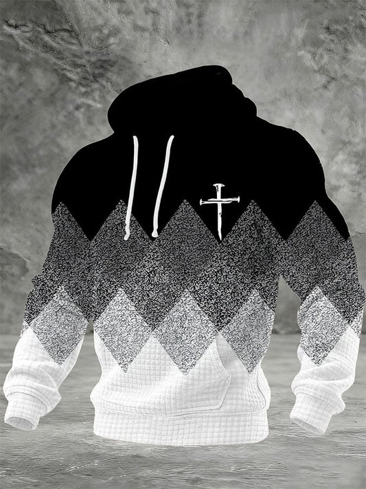 Men'S Casual Printed Hooded Sweatshirt-Fast Shipping